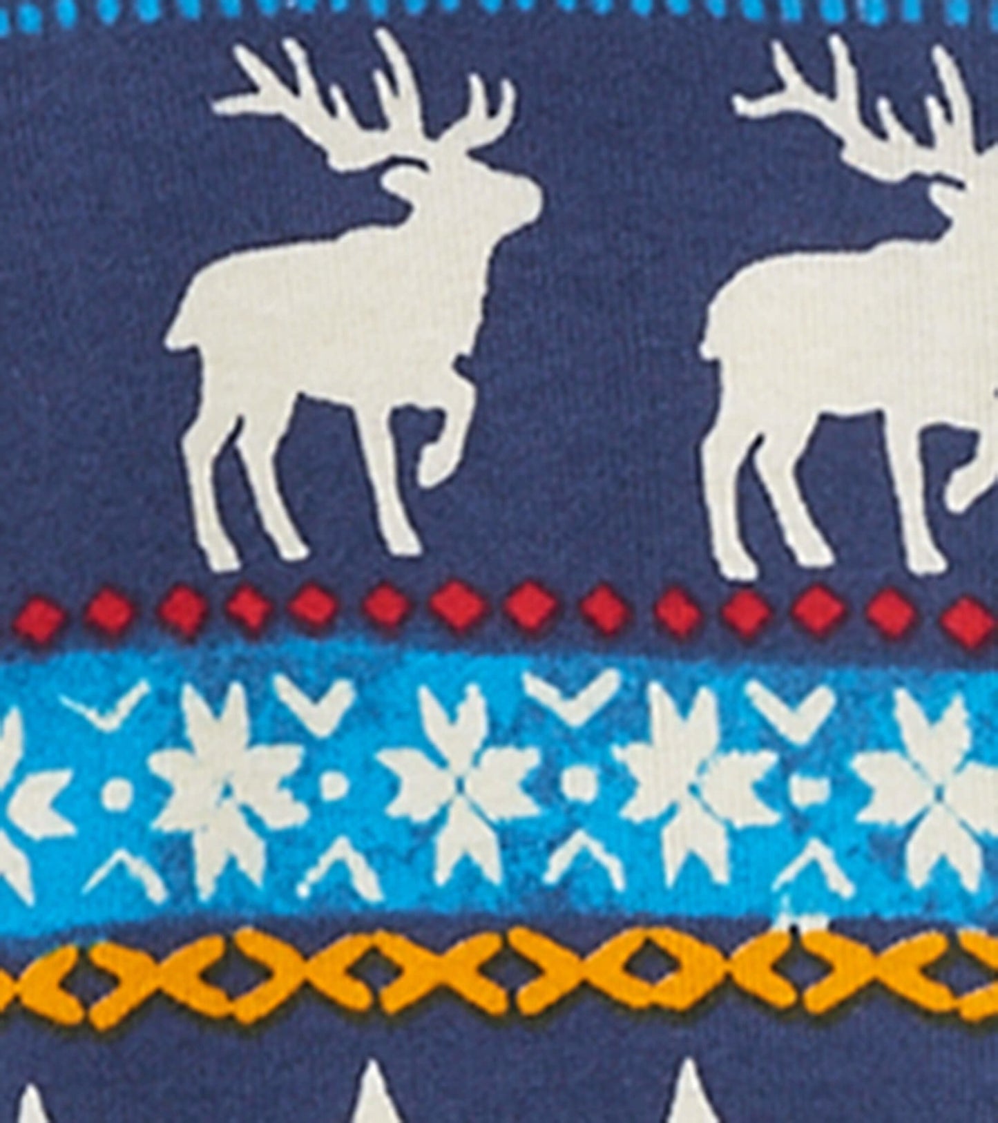 Navy Painted Fair Isle Baby Footed Sleeper