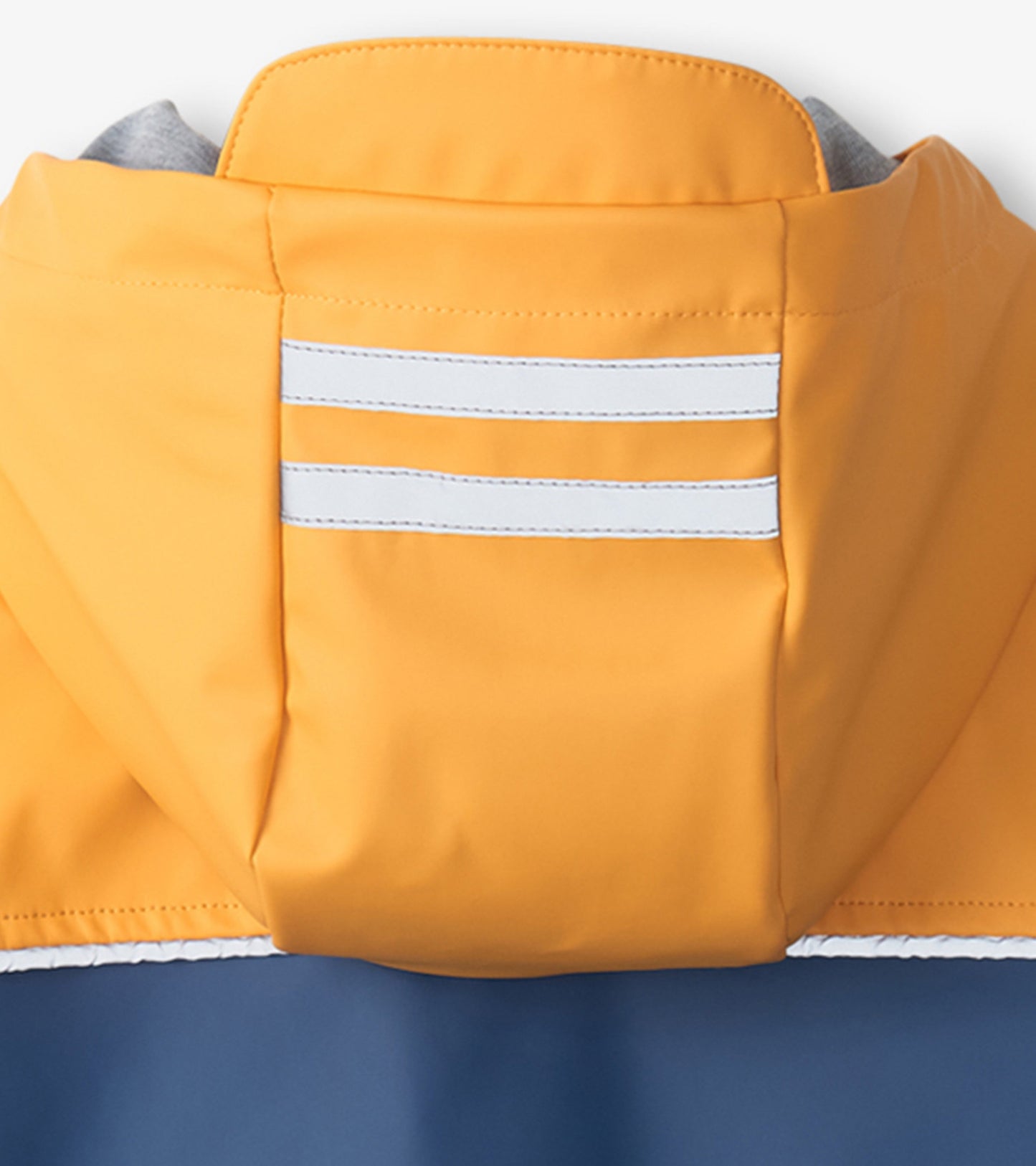 Kids Yellow & Navy Zip-Up Rain Jacket