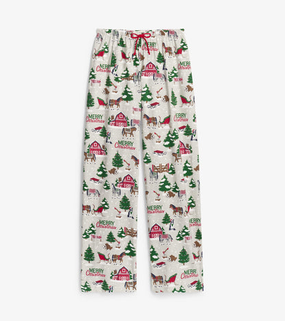 Women's Country Christmas Jersey Pajama Pants