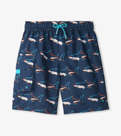 Boys Swimming Sharks Board Shorts