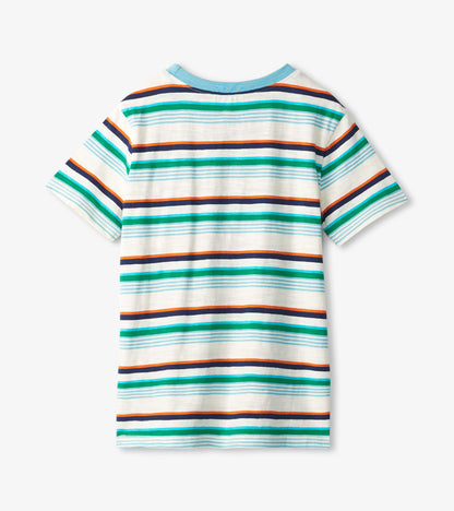 Boys Hiking Stripes Pocket Tee