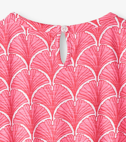 Girls Coral Fans T-Shirt Dress