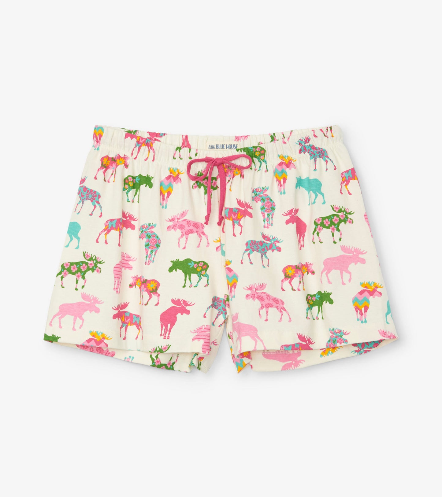 Patterned Moose Women's Sleep Shorts