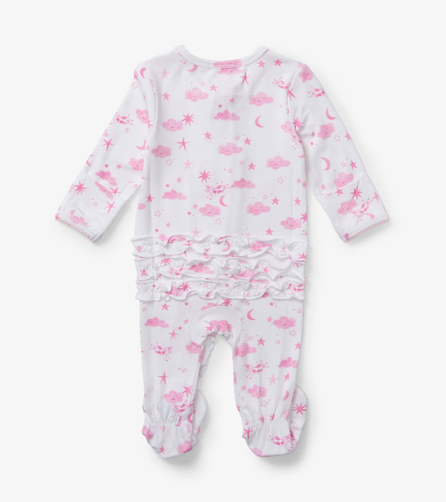 Baby Girls Pink Starry Night Footed Sleeper