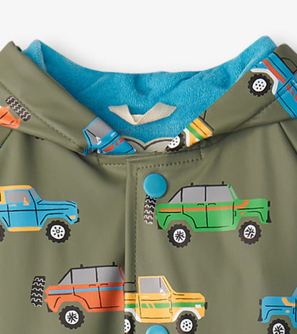 Baby & Toddler Boys Off-Roading Button-Up Rain Jacket