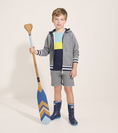 Boys Blue Flame Zip-Up Hoodie