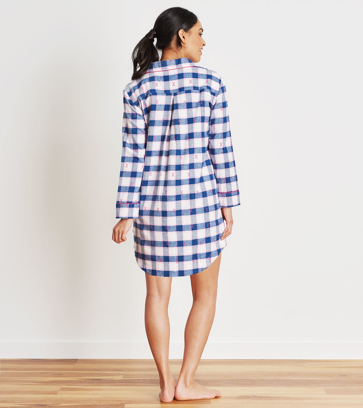 Ski Holiday Plaid Women's Flannel Nightdress