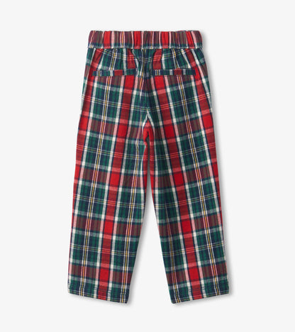 Christmas Plaid Straight Leg Pants