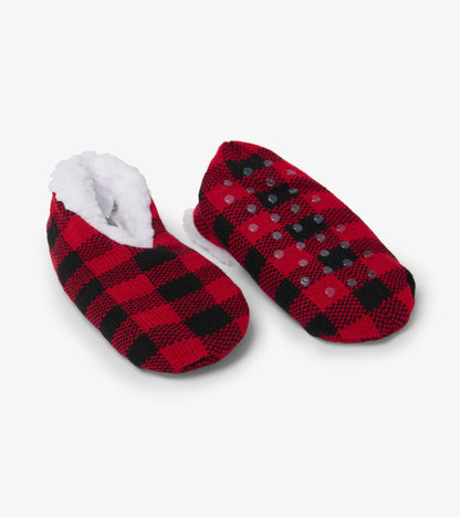 Buffalo Plaid Kids Warm and Cozy Slippers