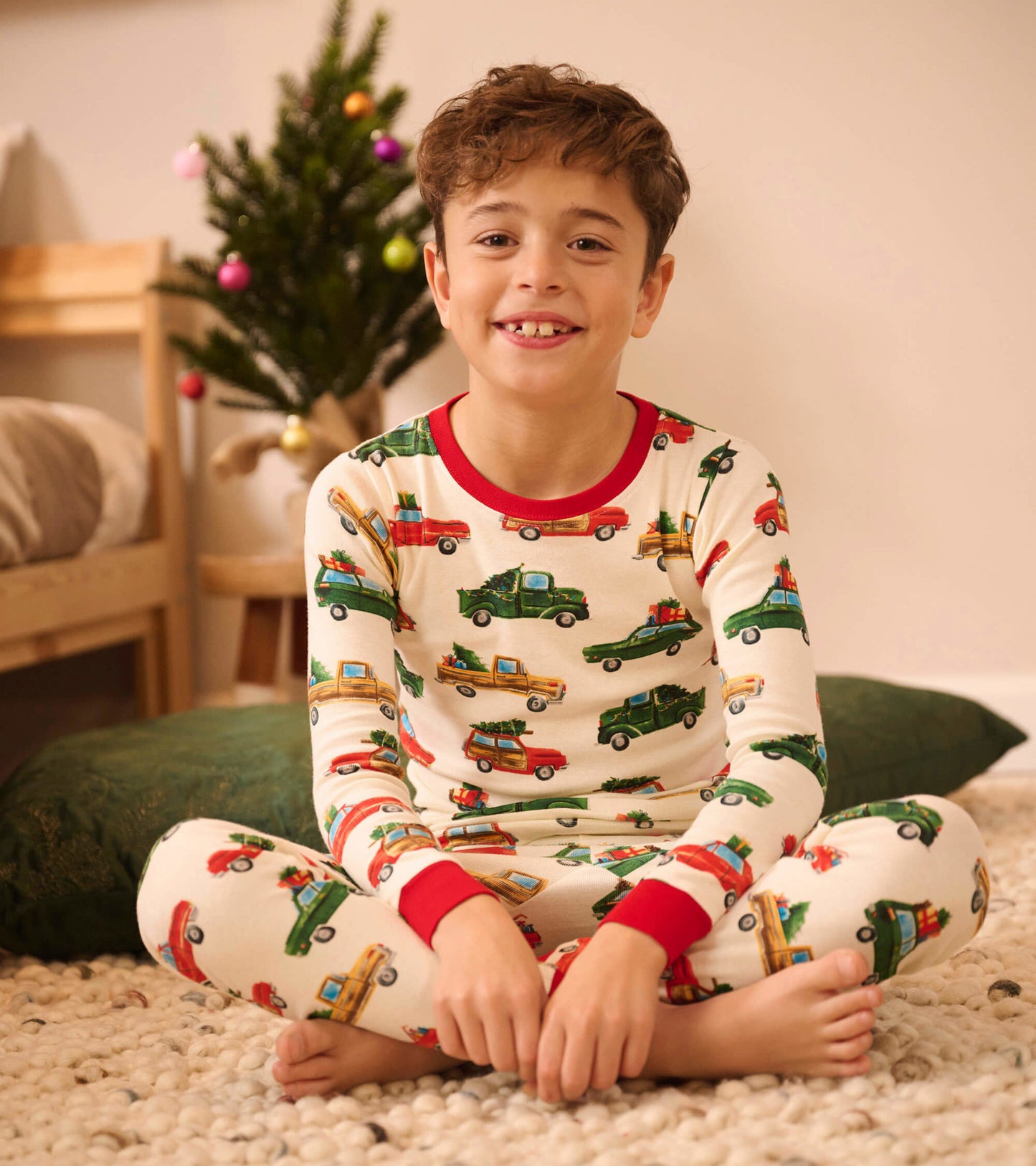 Christmas Cars Kids Organic Cotton Pajama Set