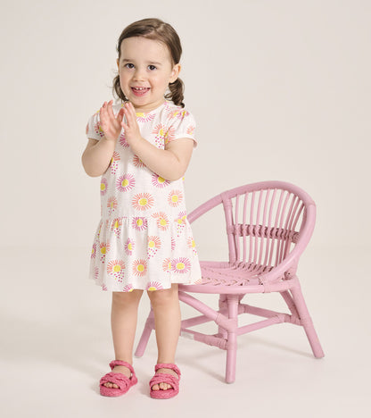 Baby & Toddler Girls Heart Suns Gathered Dress