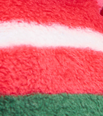 Candy Cane Stripes Kids Fleece Slippers