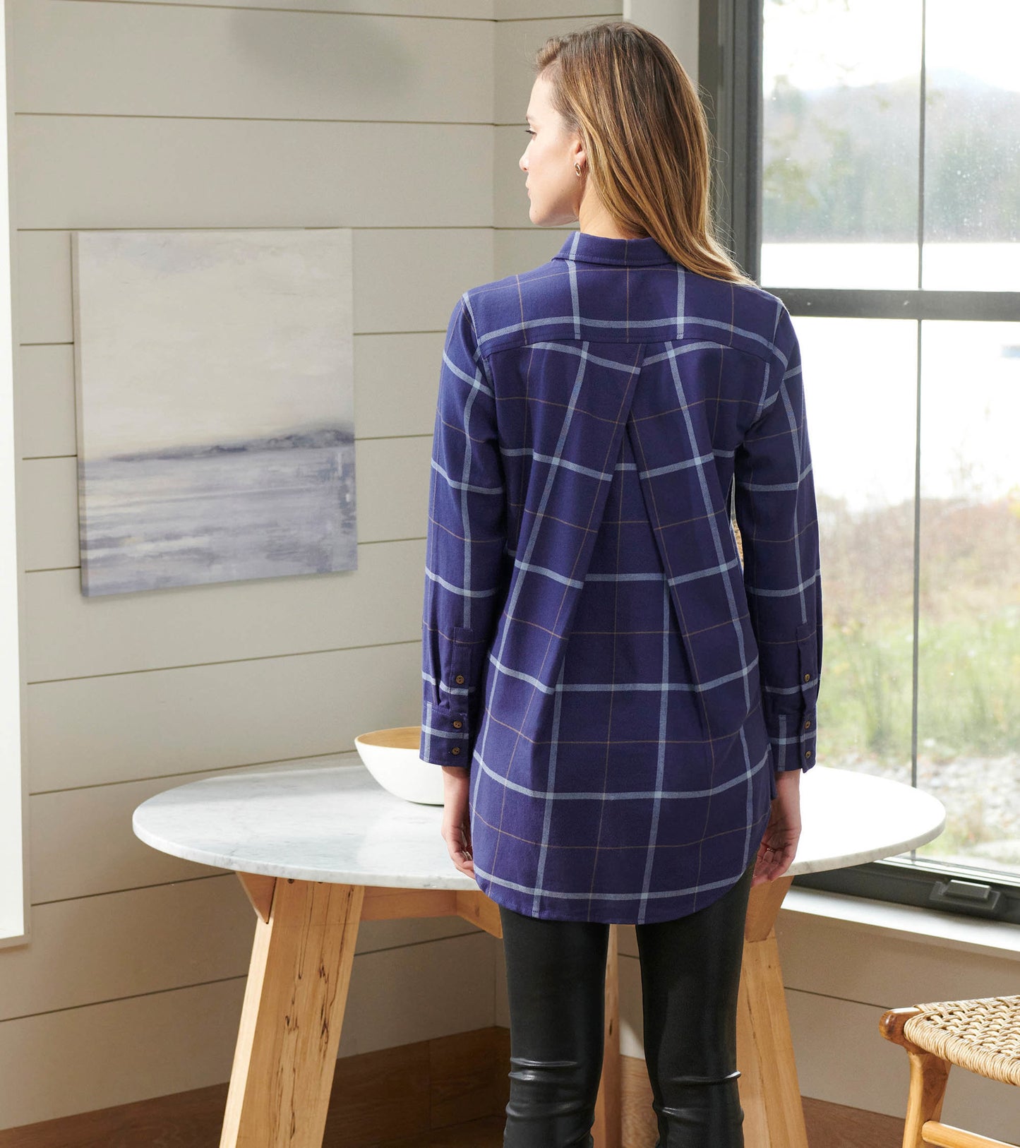 Lara Tunic - Windowpane Plaid