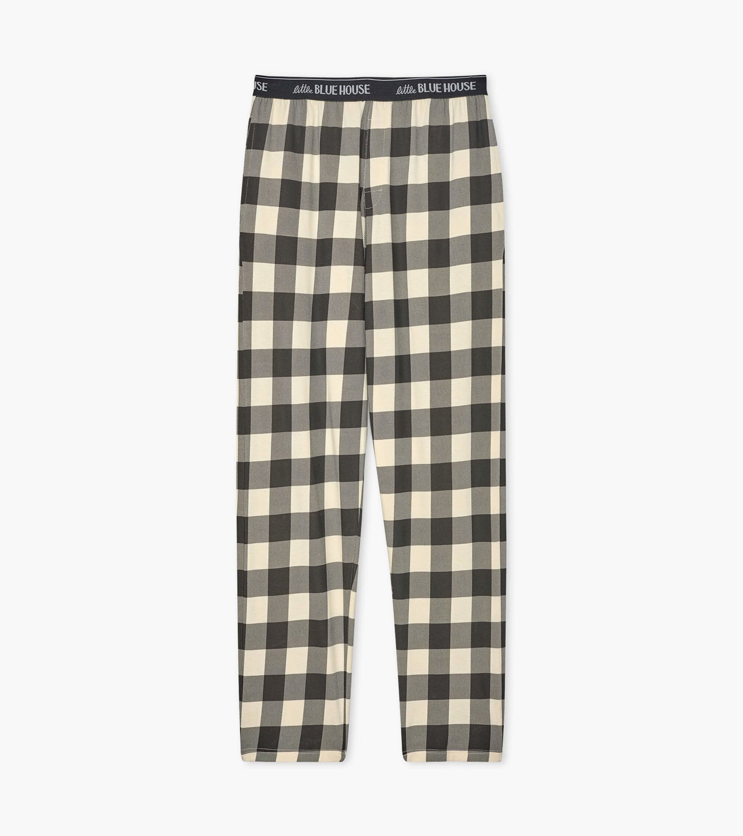 Cream Plaid Men's Jersey Pajama Pants