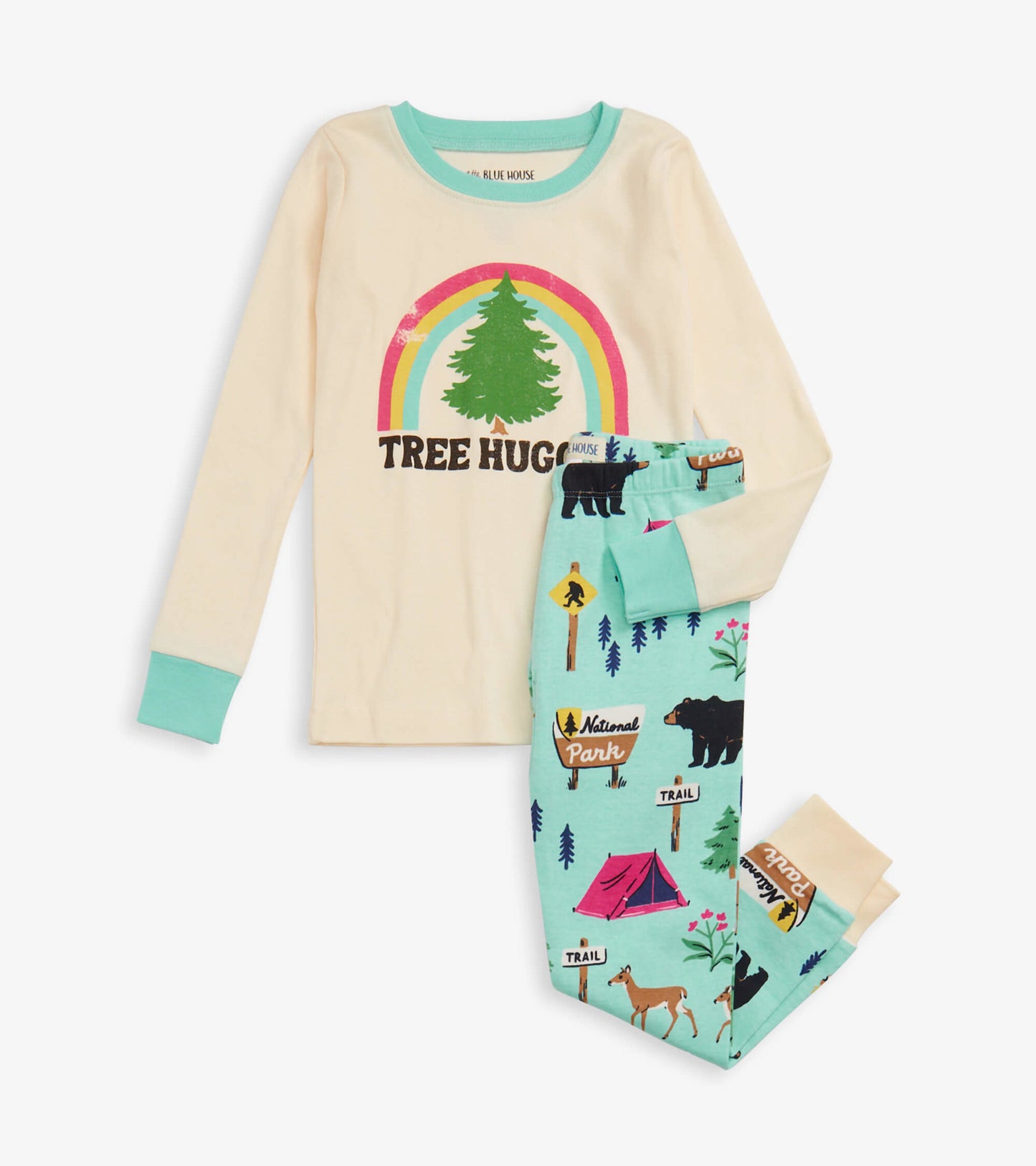 Tree Hugger Kids Appliqué Pajama Set