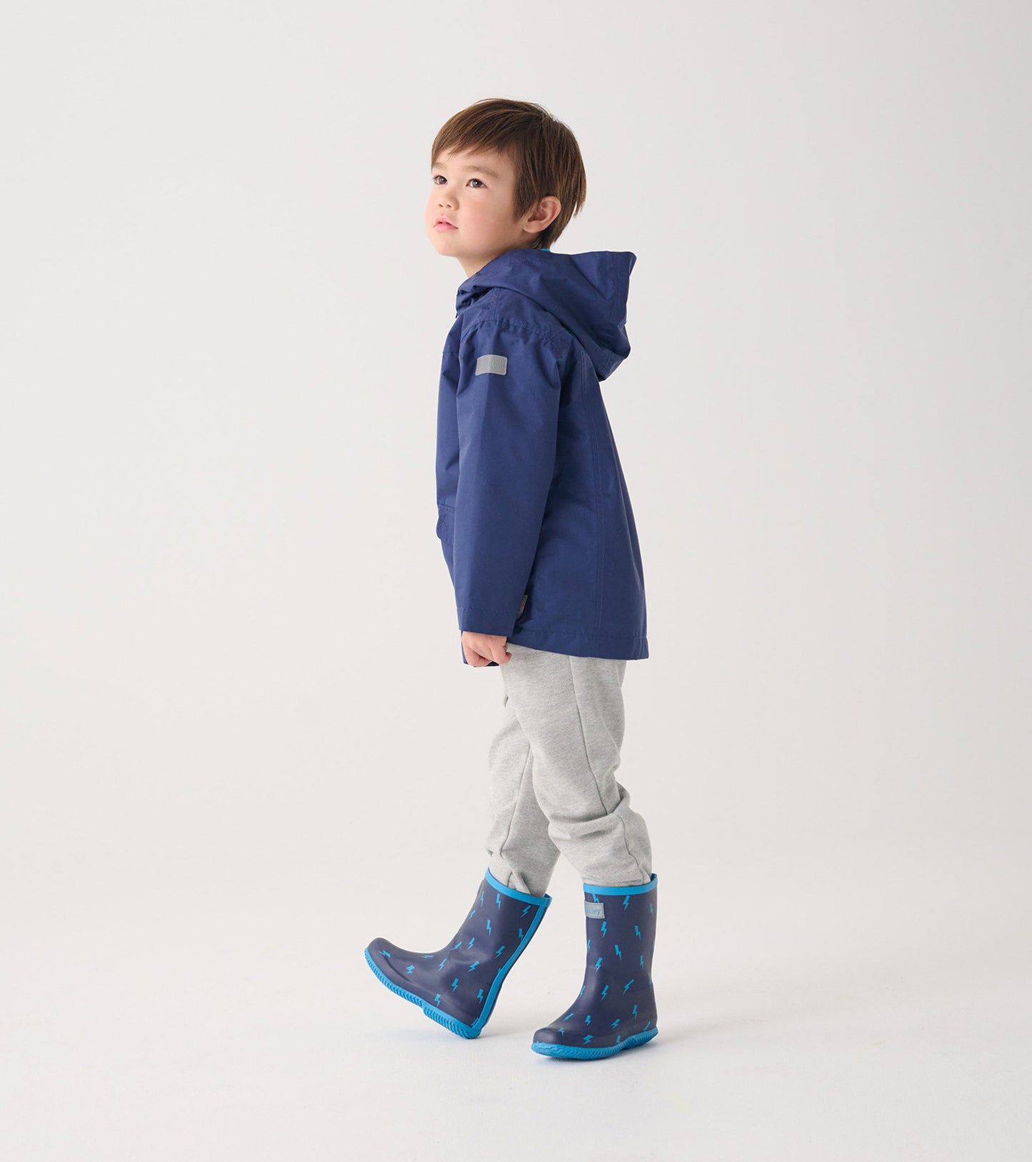 Kids Navy Zip-Up Lightweight Rain Jacket