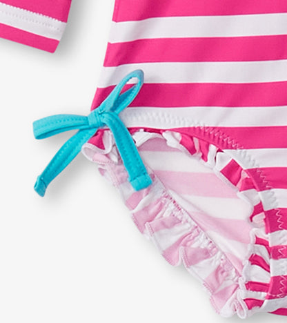 Baby Girls Candy Stripes Rashguard Swimsuit