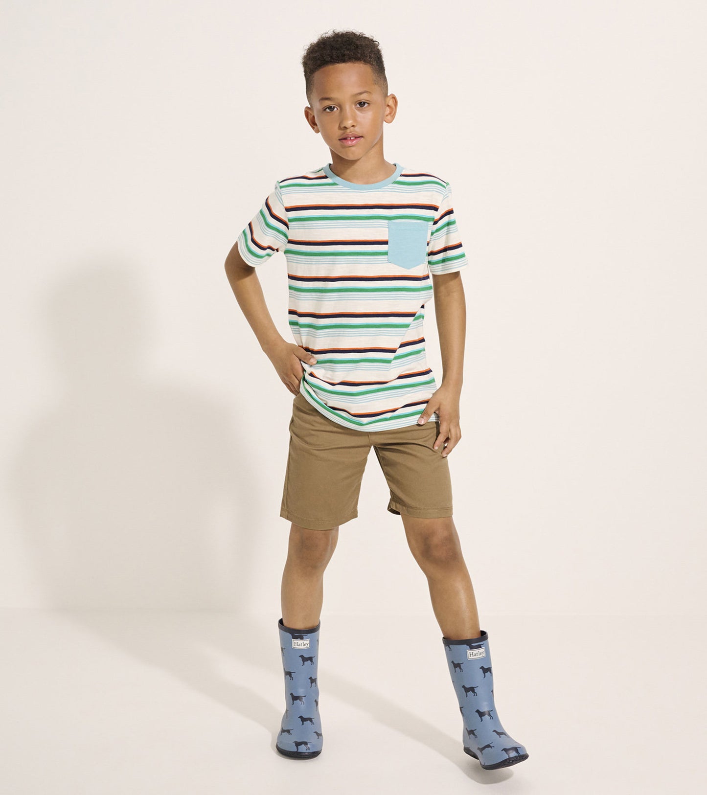 Boys Hiking Stripes Pocket Tee