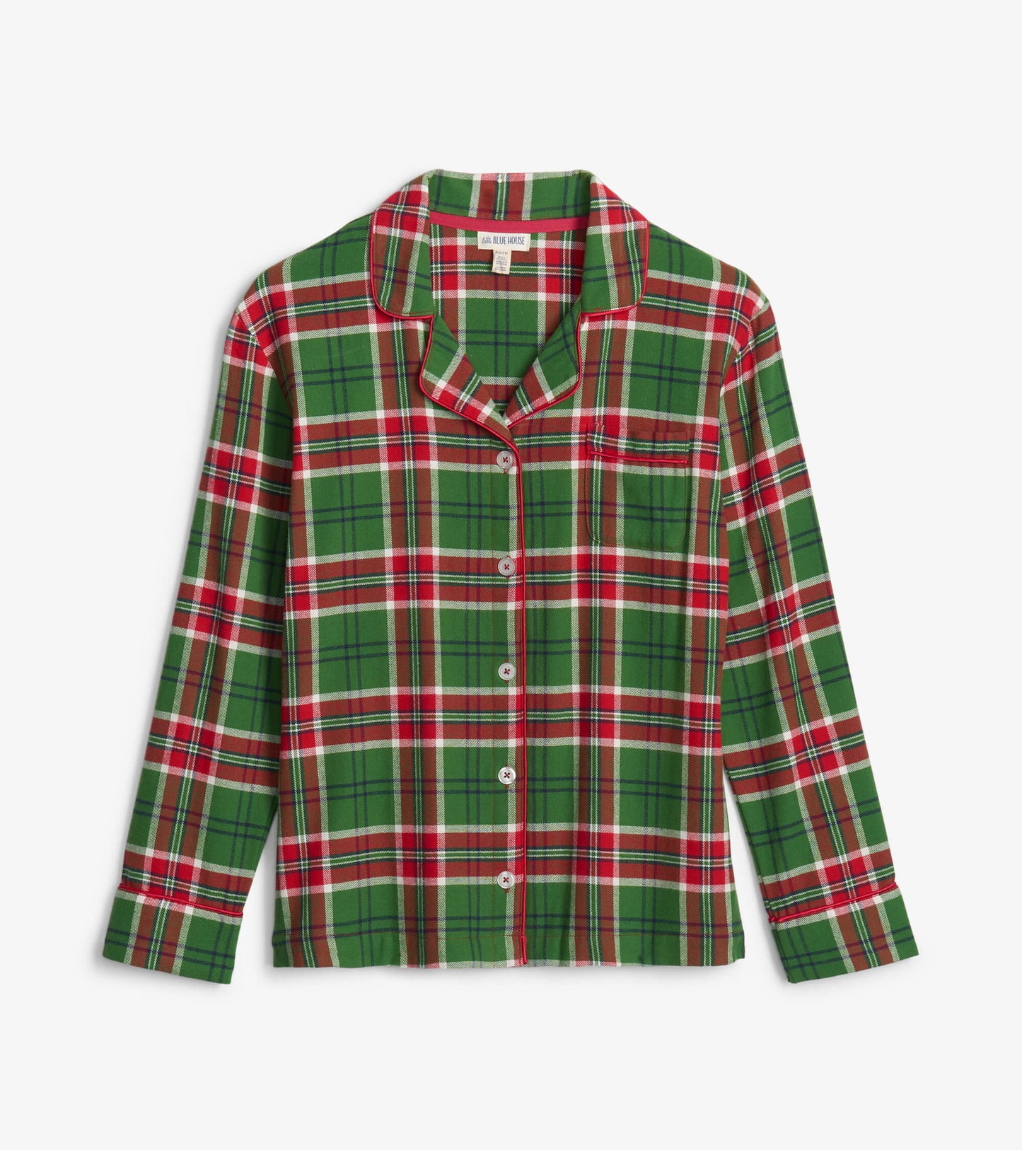 Women's Country Christmas Plaid Flannel Pajama Set