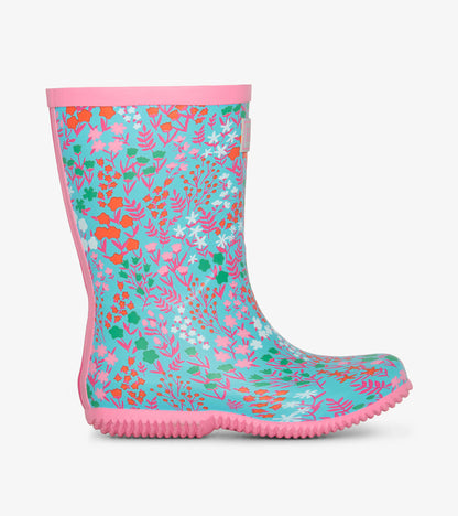 Girls Ditsy Floral Packable Rain Boots