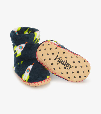 Rocket Man Kids Fleece Slippers