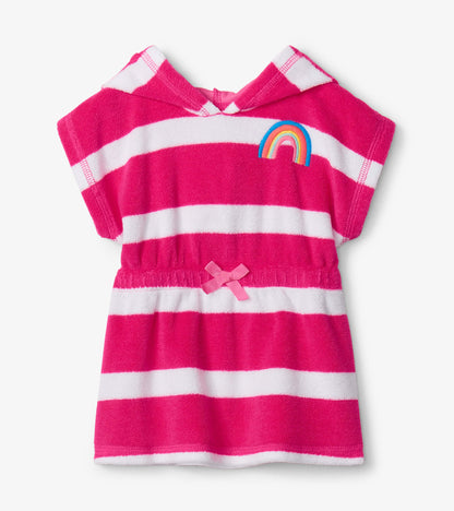 Rainbow Stripe Baby Hooded Terry Cover-Up