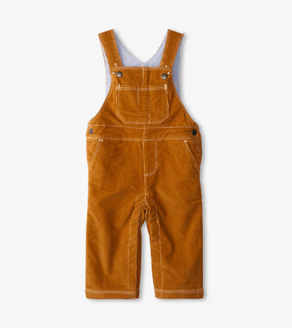 Pecan Brown Baby Corduroy Overalls