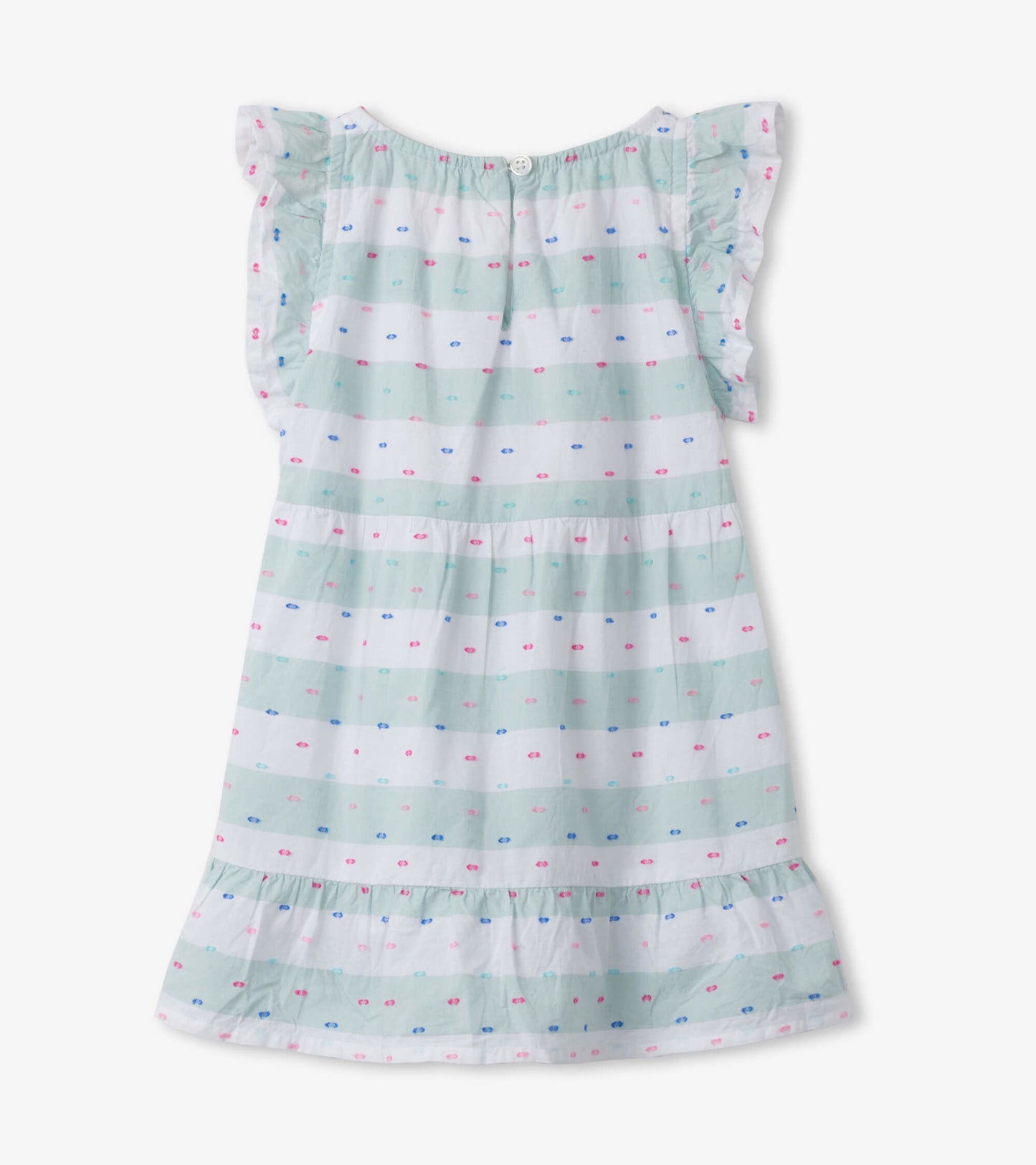 Beach Swiss Dots Baby Ruffle Sleeve Dress