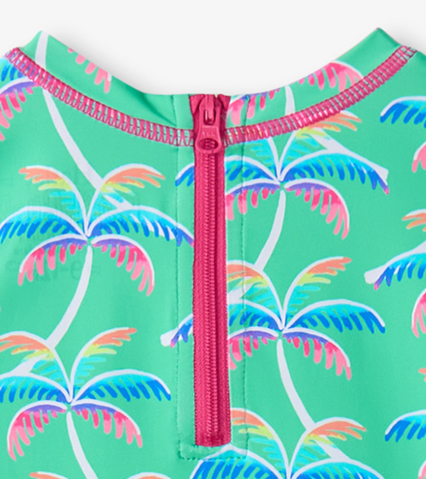 Baby Girls Rainbow Palm Rashguard Swimsuit