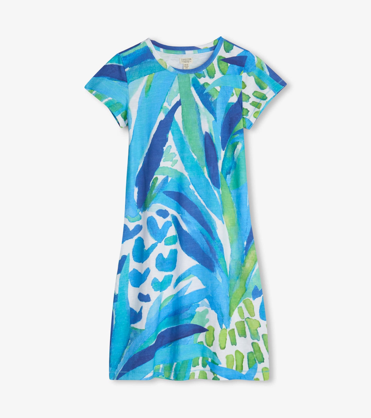 Women's Painted Pineapples Crew Neck T-Shirt Dress