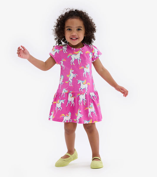 Unicorn Sky Dance Toddler Gathered Dress