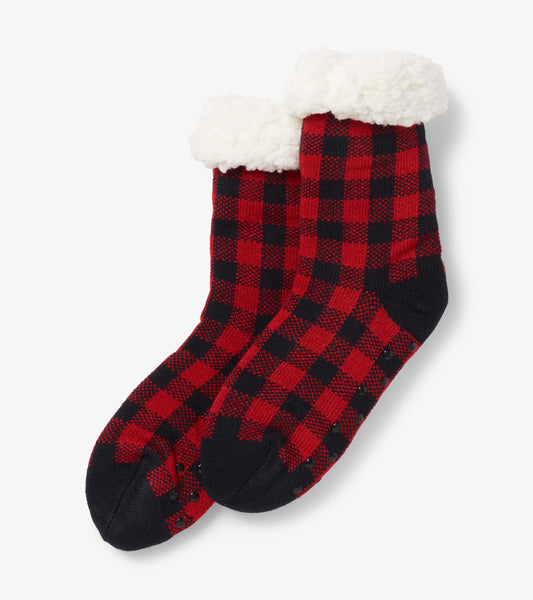 Buffalo Plaid Women's Sherpa Lined Cabin Sock