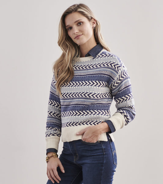 Logan Sweater - Blue Diamonds