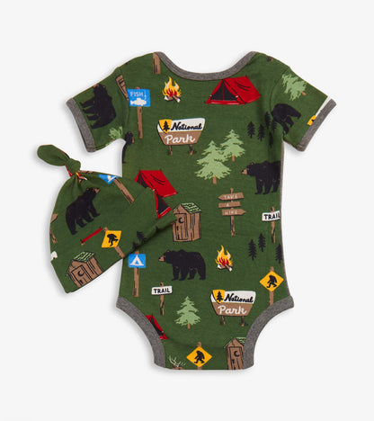 Hide And Seek Baby Bodysuit With Hat