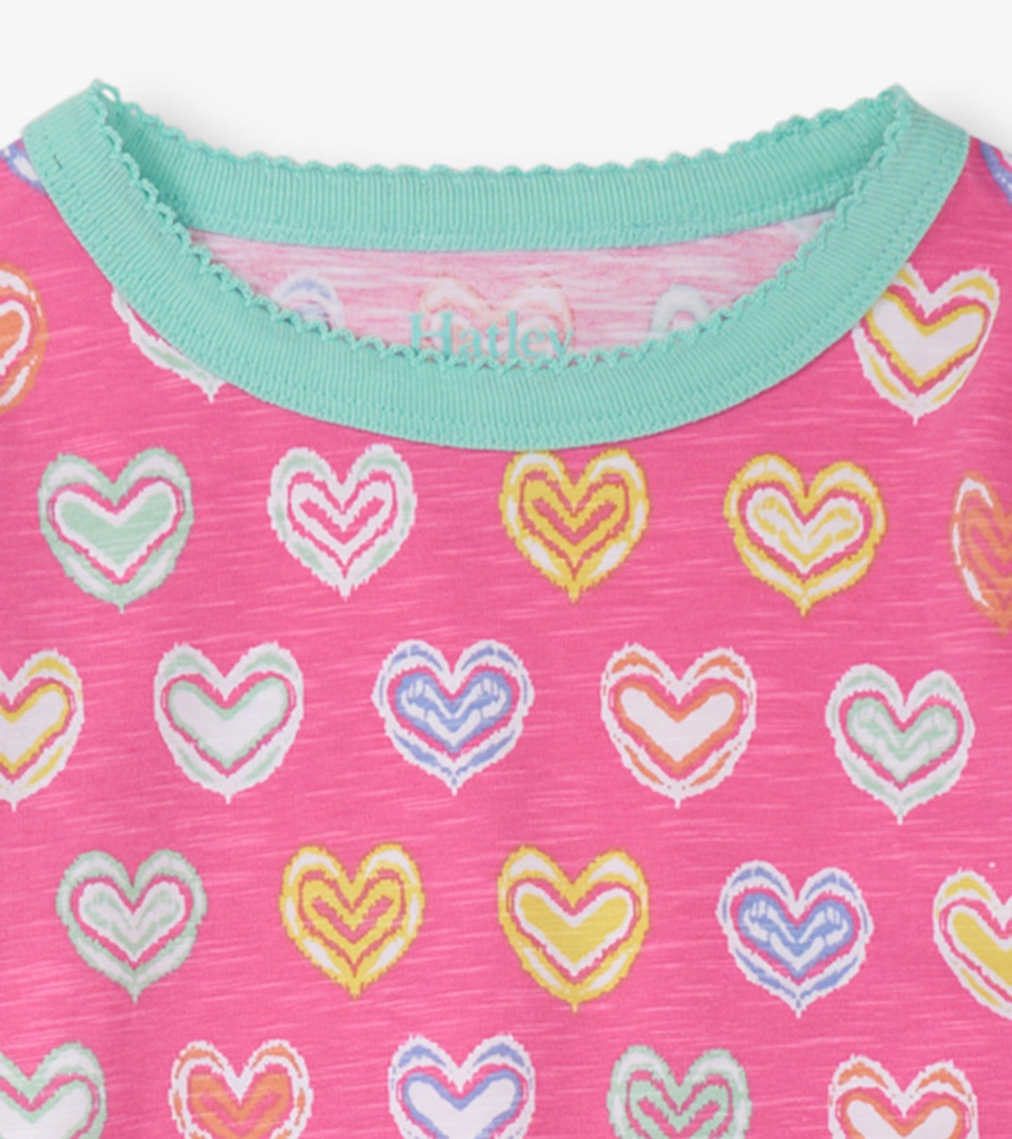 Girls Shibori Hearts Pajama Set