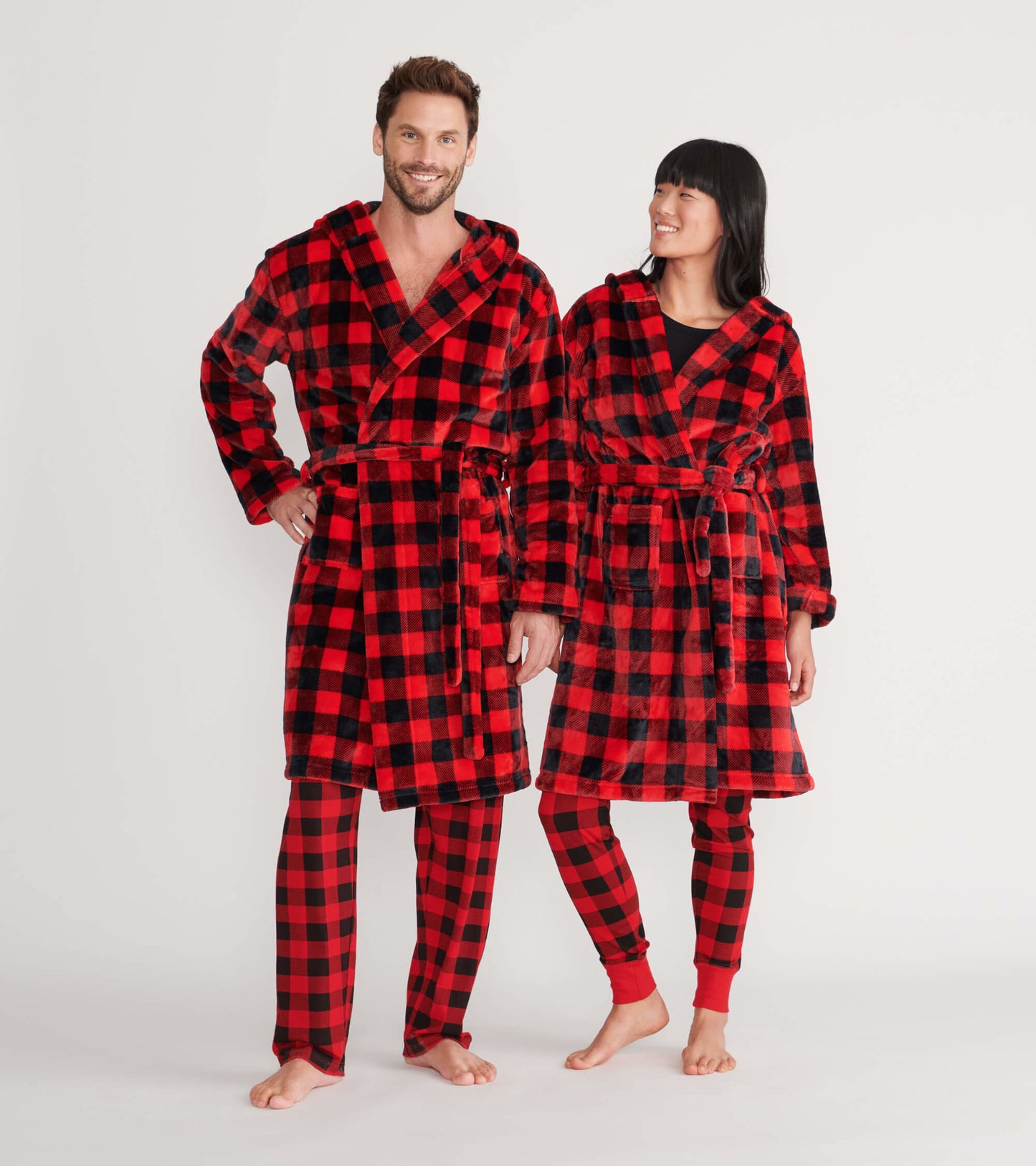 Buffalo Plaid Adult Fleece Robe