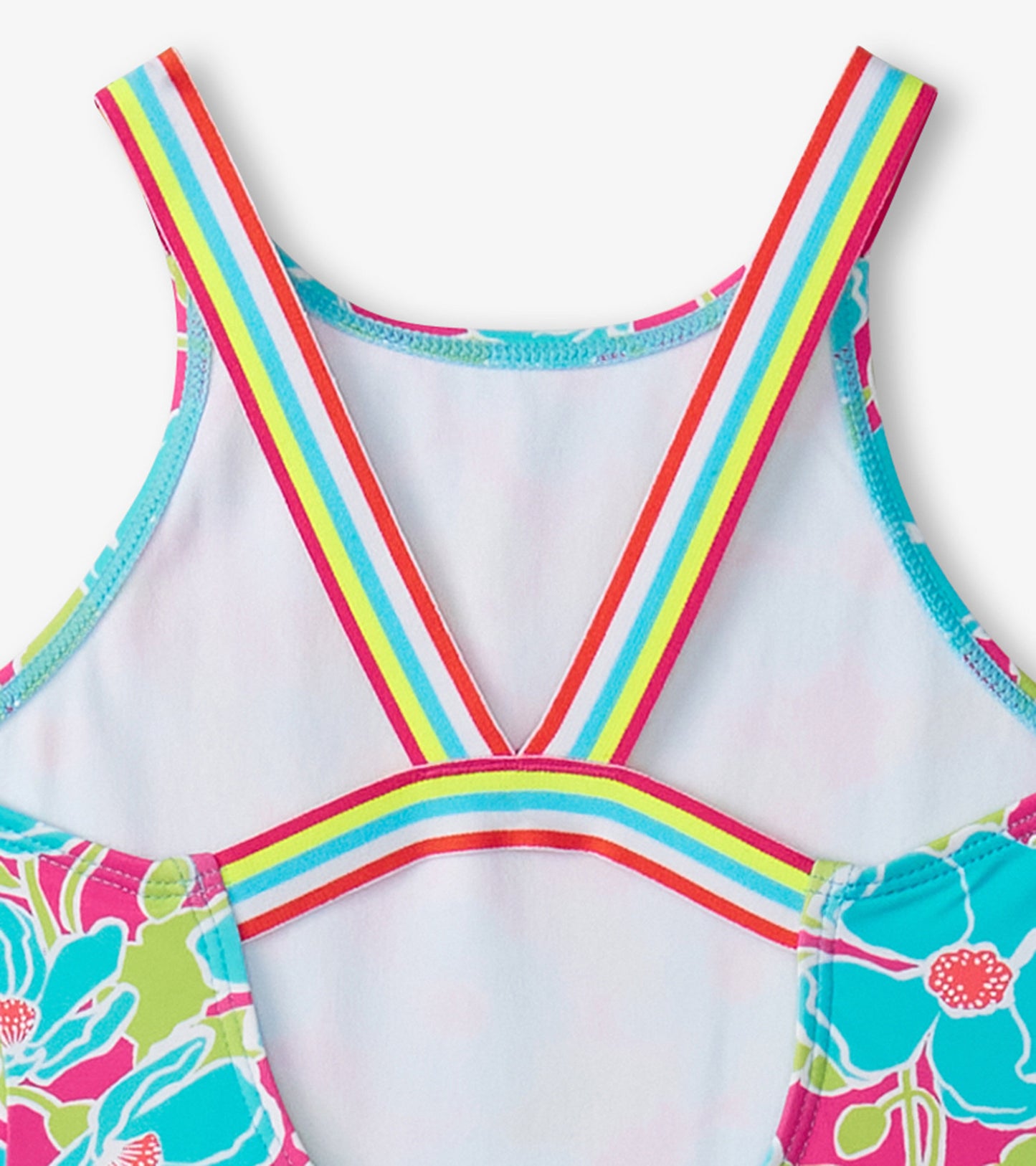 Girls Floating Poppies One-Piece Swimsuit