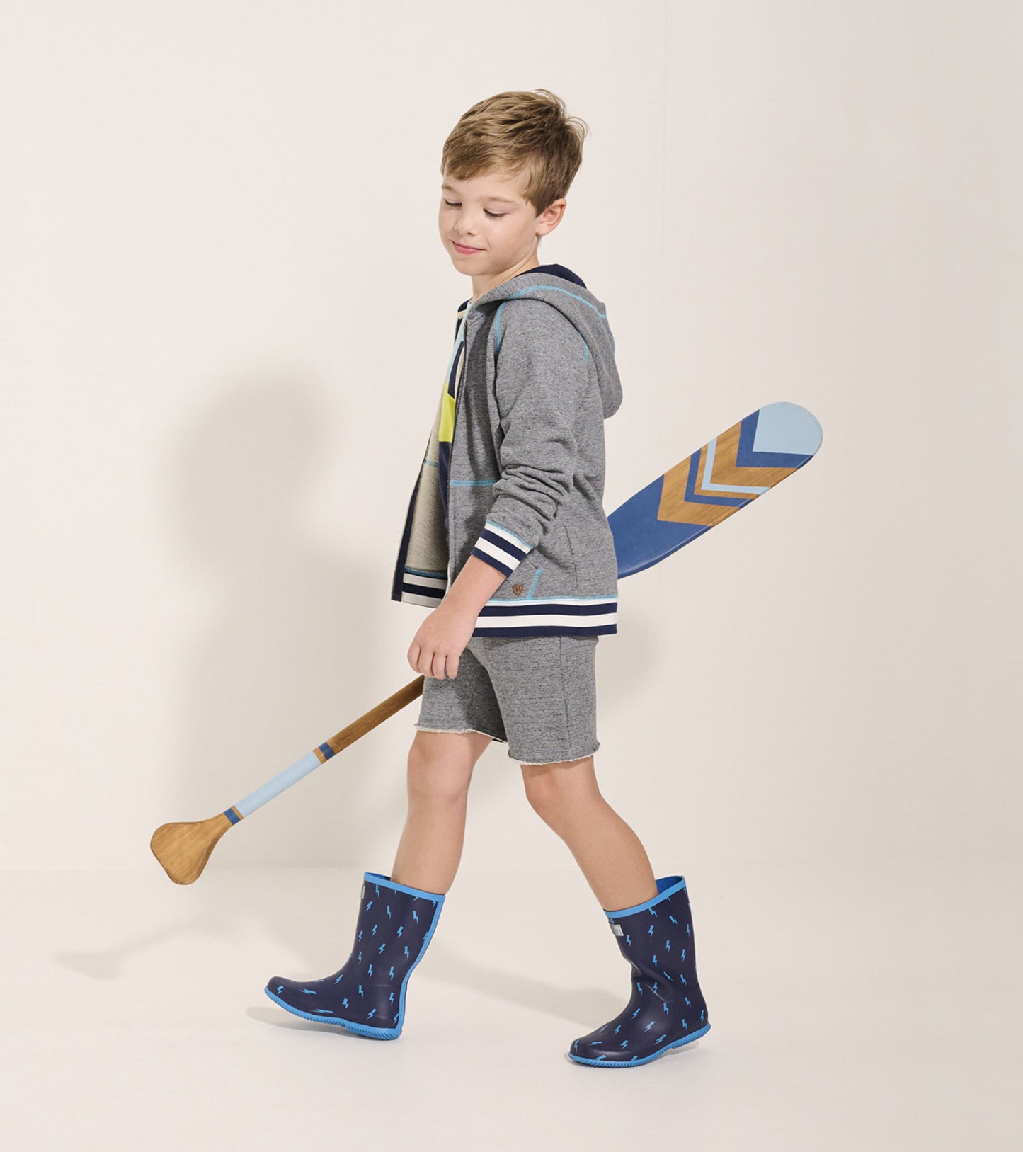 Boys Blue Flame Zip-Up Hoodie