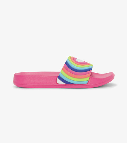 Girls Rainbow Heart Slides