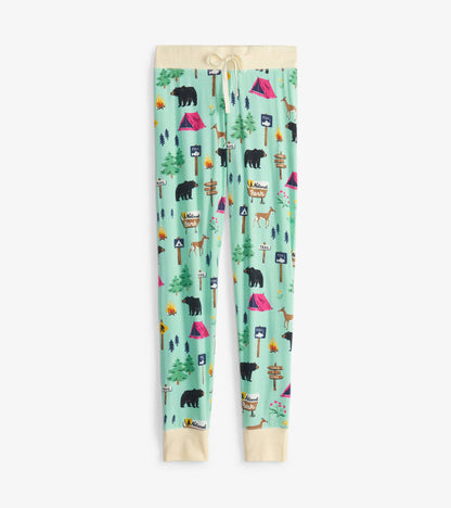 Teal Hiking Trail Women's Sleep Leggings