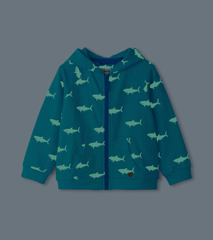 Baby & Toddler Boys Shark Silhouette Glow Zip-Up Hoodie