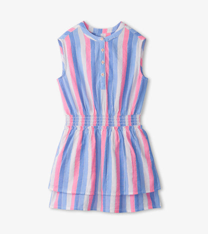 Girls Evening Sky Smocked Waist Dress