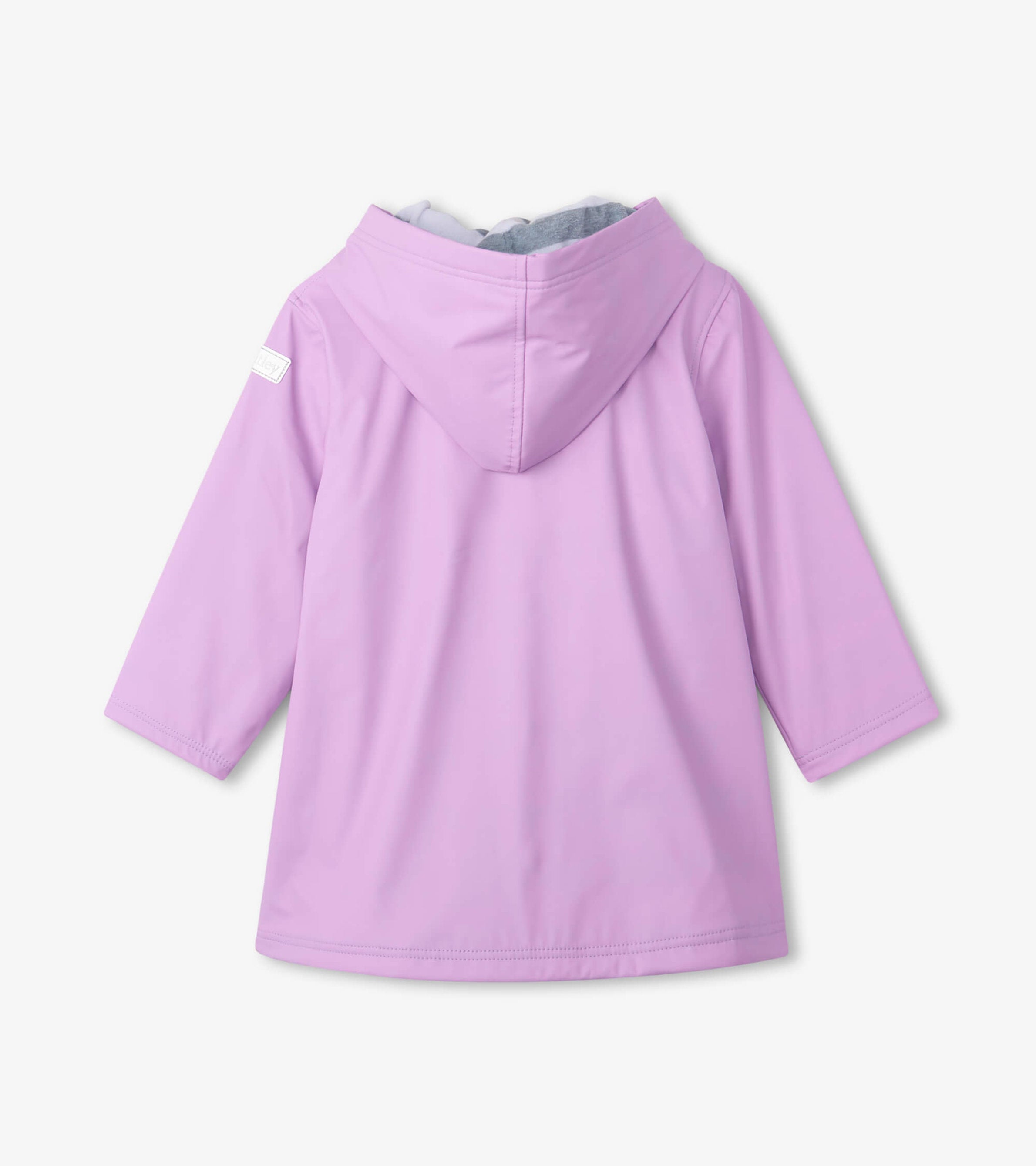 Girls Lilac Button-Up Rain Jacket