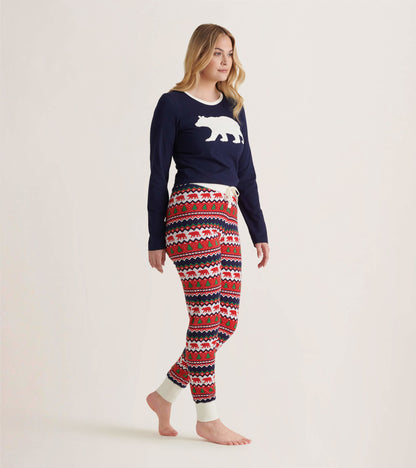 Women's Fair Isle Bear Sleep Leggings