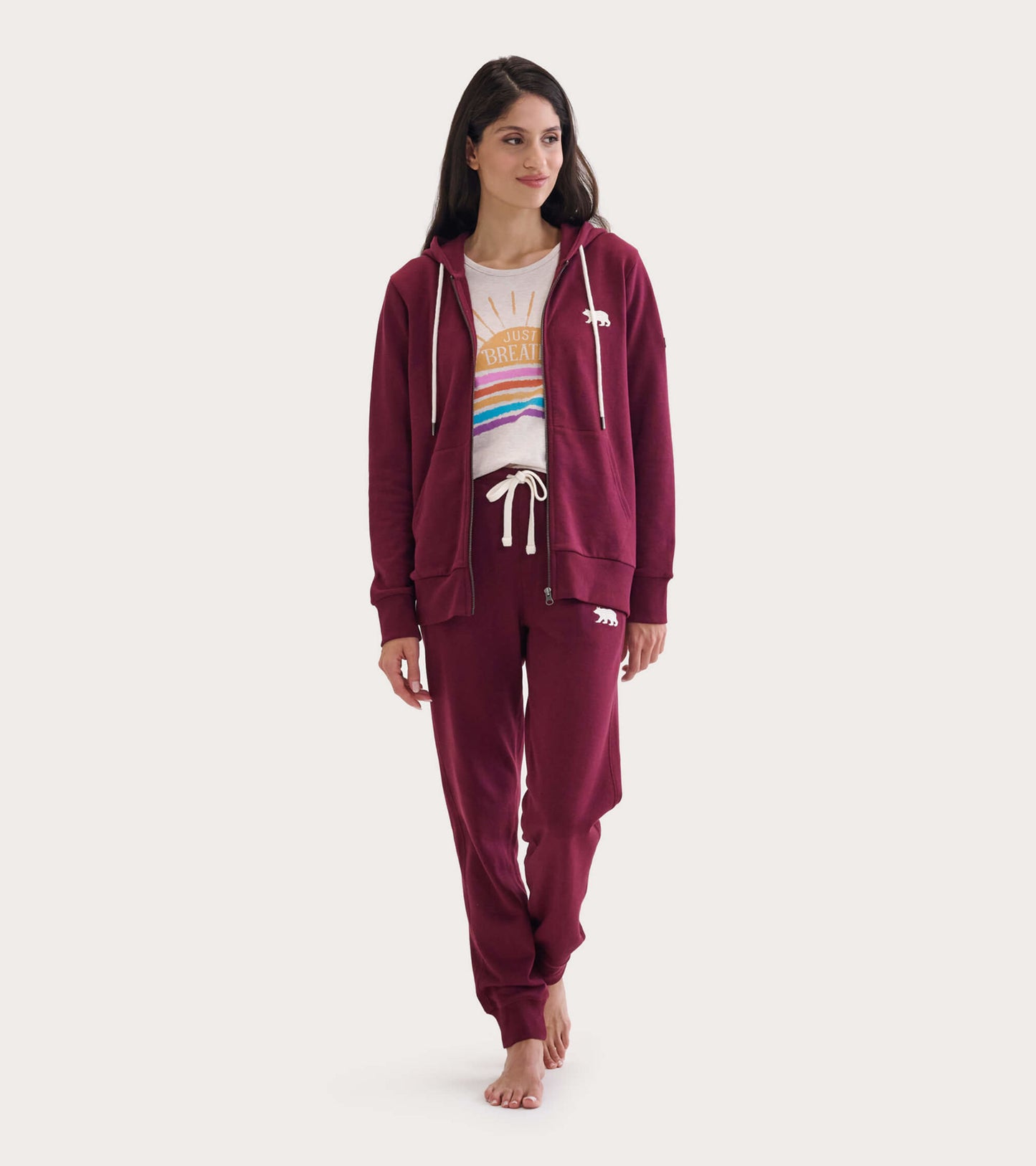 Maroon Bear Heritage Women's Slim Fit Joggers