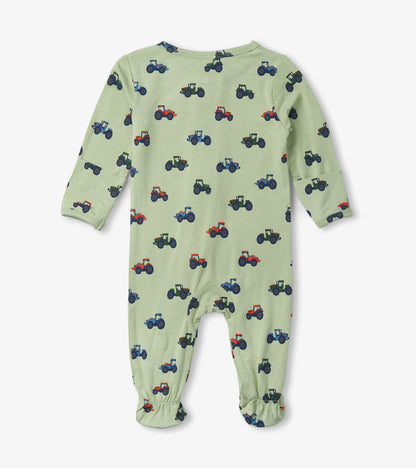 Little Tractors Newborn Zip-Up Footed Sleeper