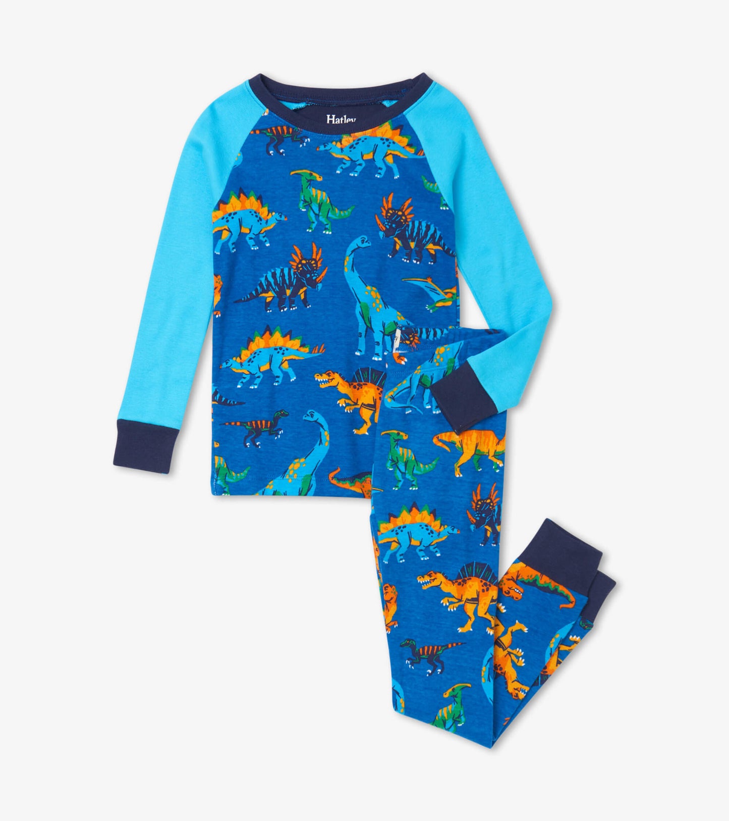 Dino Park Organic Cotton Raglan Pajama Set