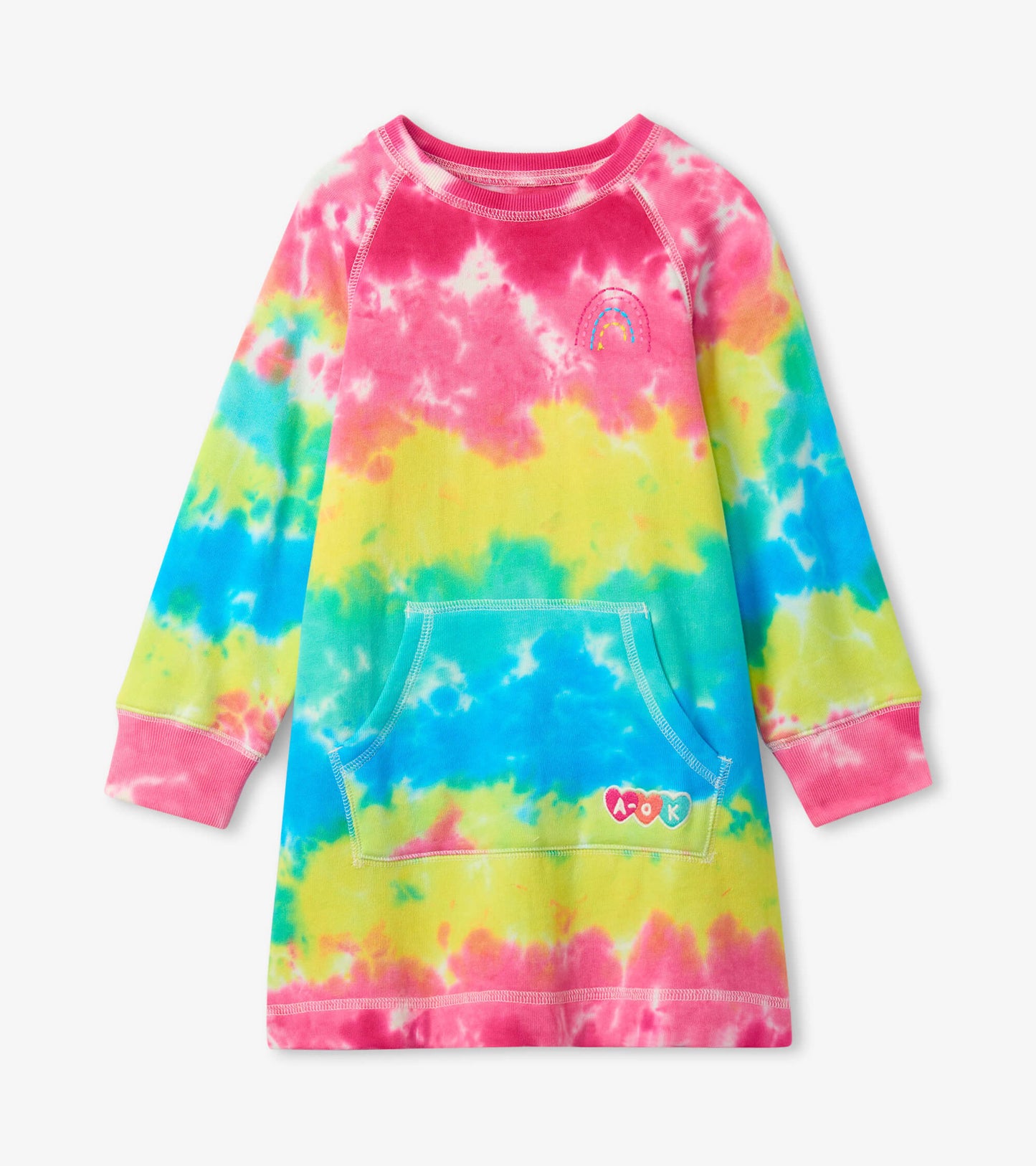 Rainbow Tie Dye Sweatshirt Dress