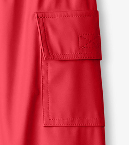 Red Kids Rain Pants