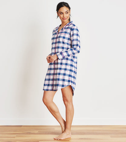 Ski Holiday Plaid Women's Flannel Nightdress